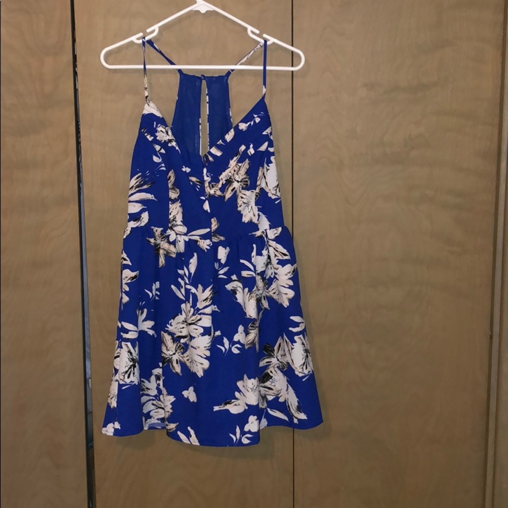 Blue floral dress